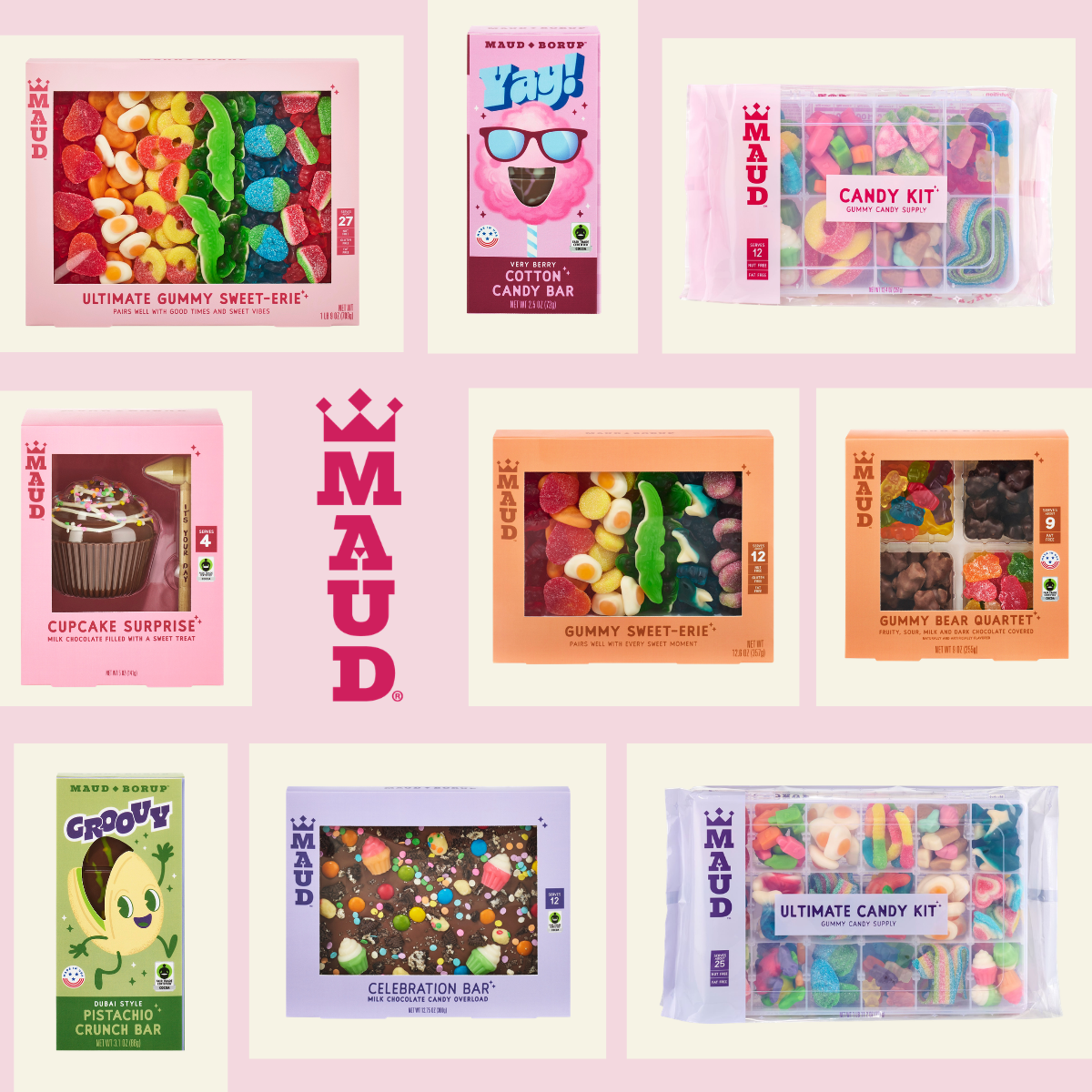 Maud Borup(r) Launches Celebrations Collection of Chocolates, Gummies, and Cotton Candy at Target
