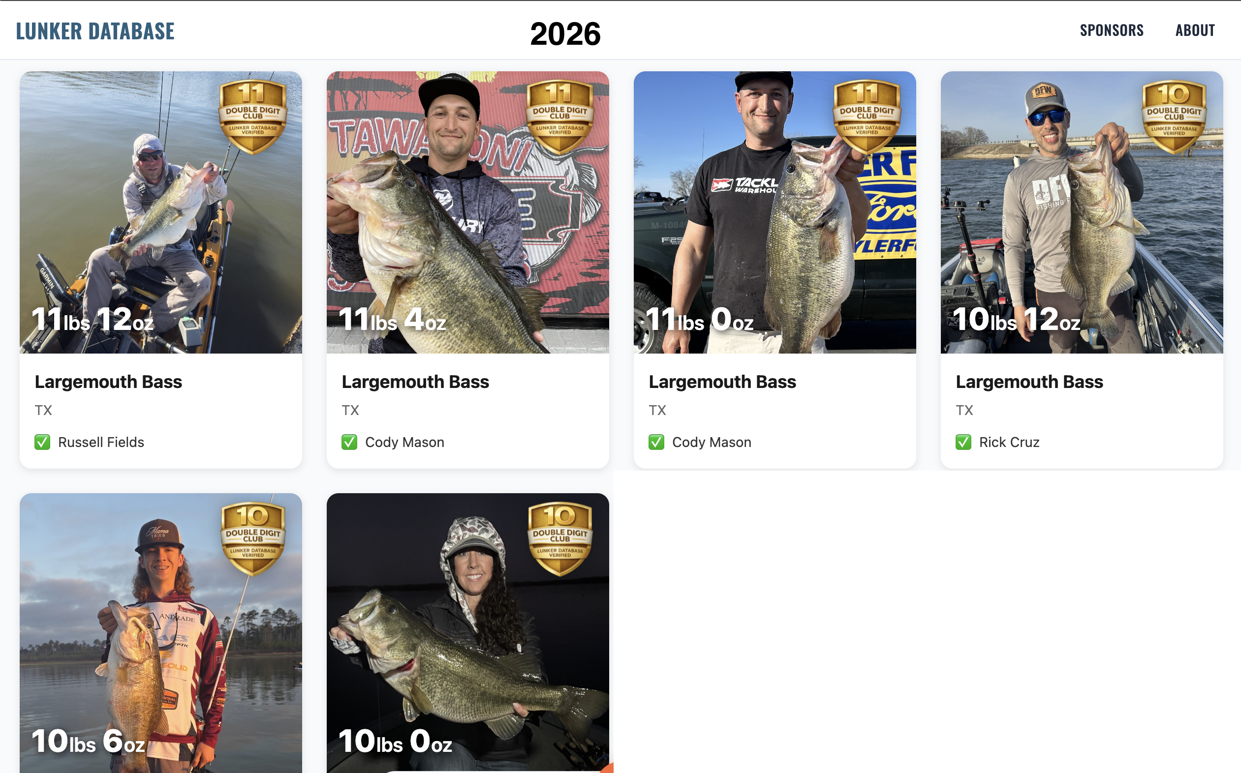 Lunker Database Launches as the First National Platform to Track and Rank Trophy Bass Across All 50 States