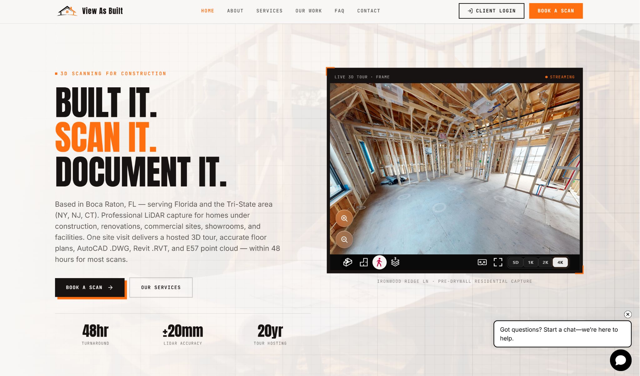 Florida 3D Scanning Company View As Built Launches Lidar Services for As-Built Documentation, BIM and Virtual Tours