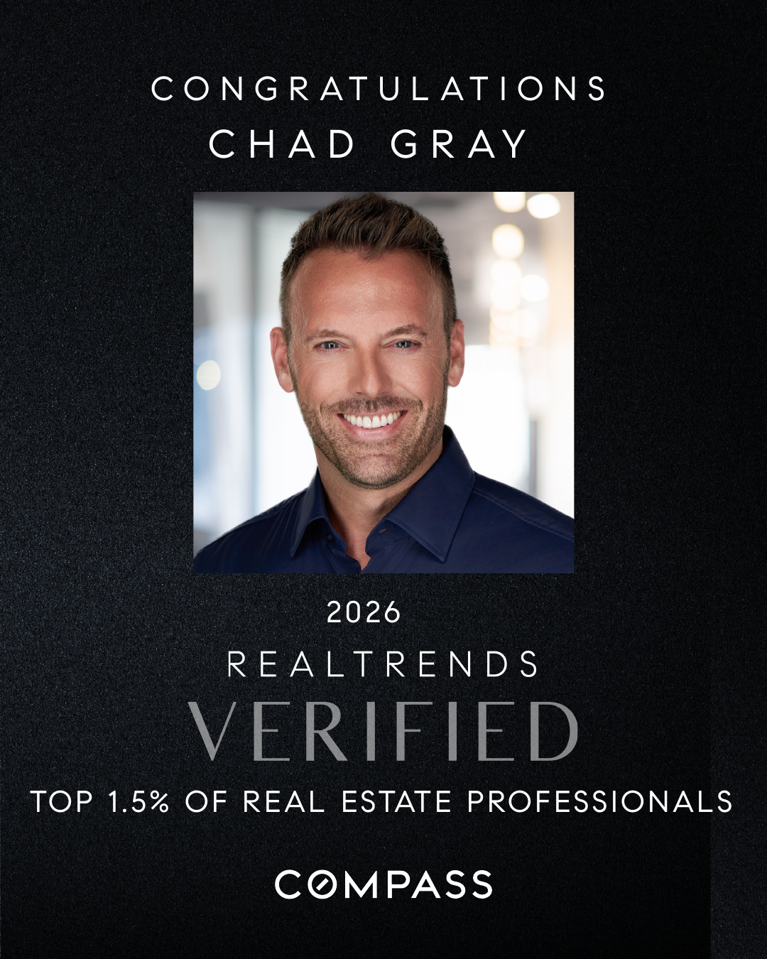 Chad Gray Recognized Among the Top 1.5% of Real Estate Professionals Nationwide in 2026 RealTrends Verified Rankings
