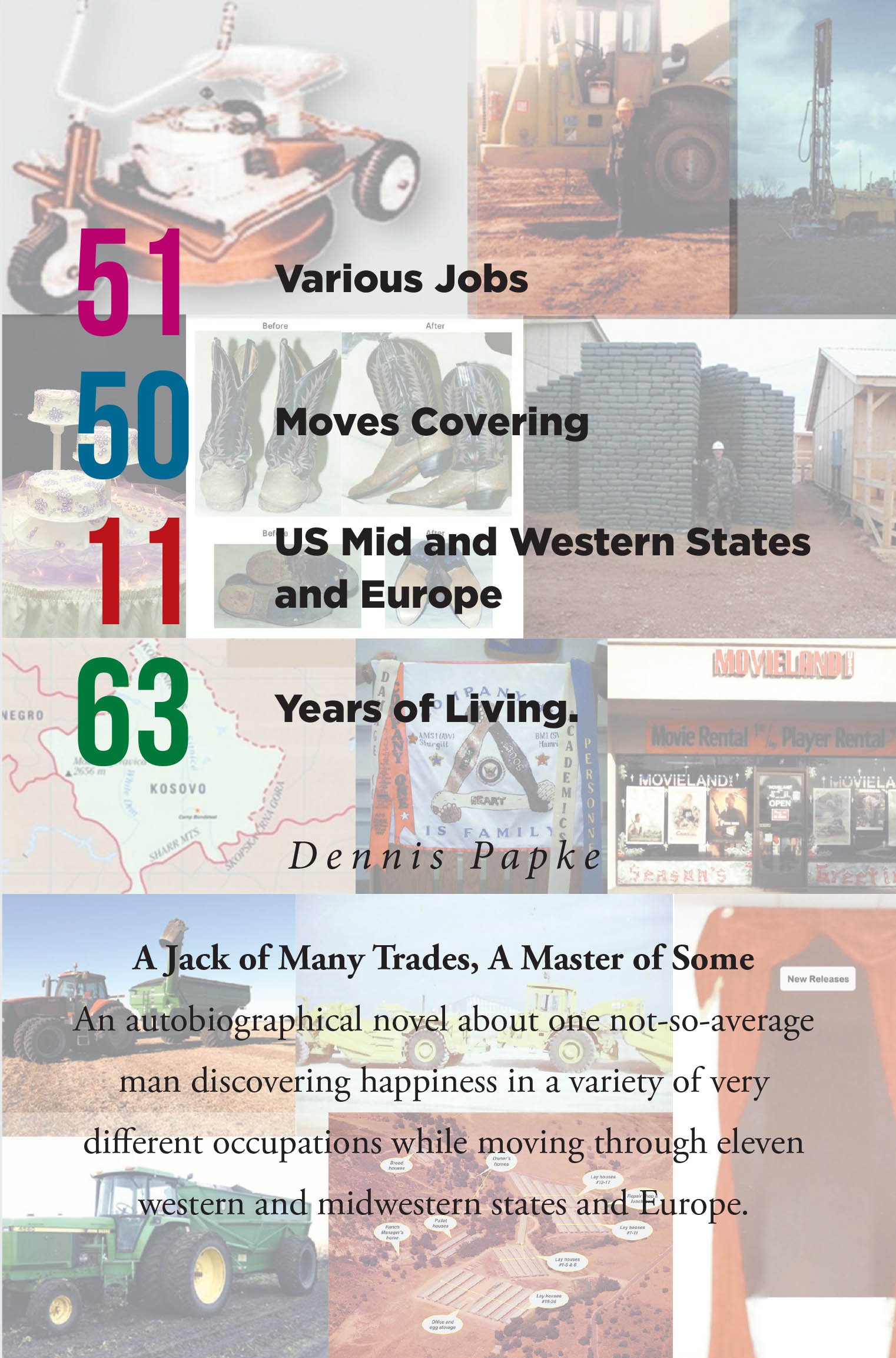 Recent Release, "51 Various Jobs, 50 Moves Covering 11 US Mid and Western States and Europe, 63 years of Living," Chronicles Dennis Papke's Lifetime of Reinvention