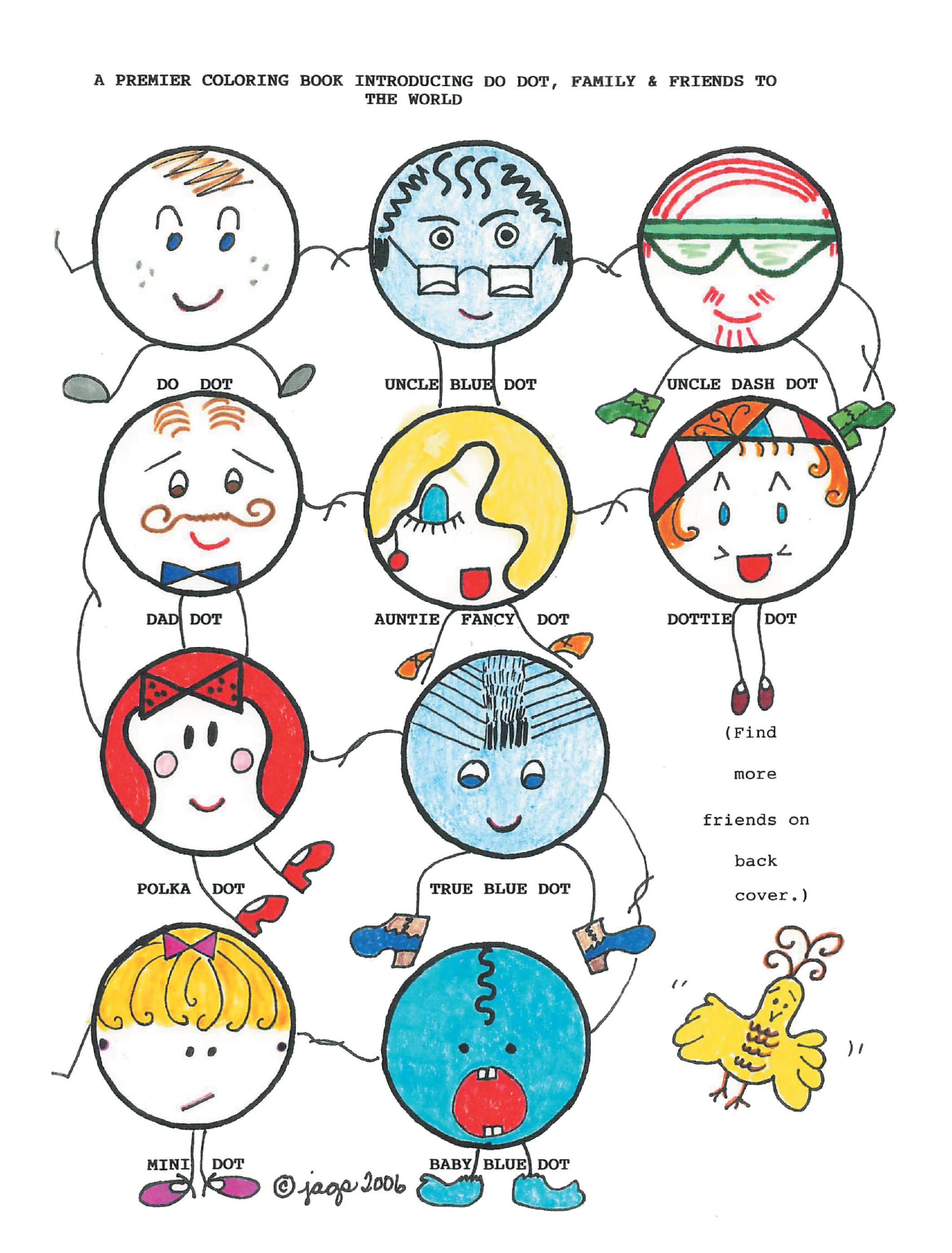 Recent Release, "A Premier Coloring Book Introducing Do Dot, Family & Friends to the World," from Author JAGS, Invites Young Readers Into a Whimsical Town