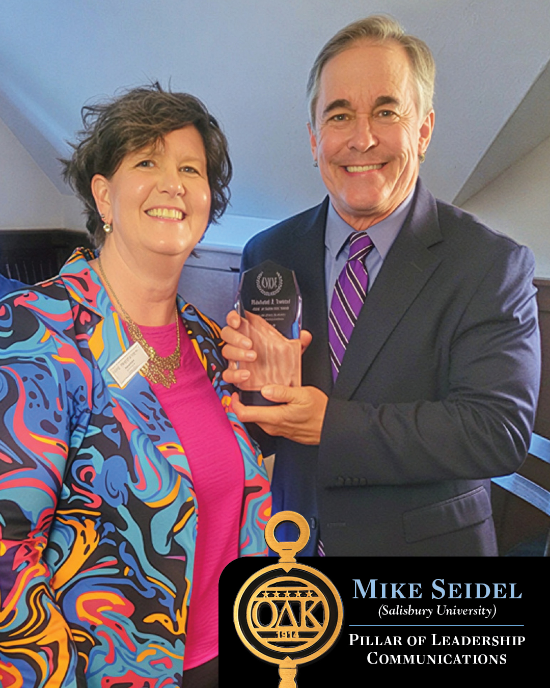 Mike Seidel Awarded Omicron Delta Kappa Pillar of Leadership in Communications