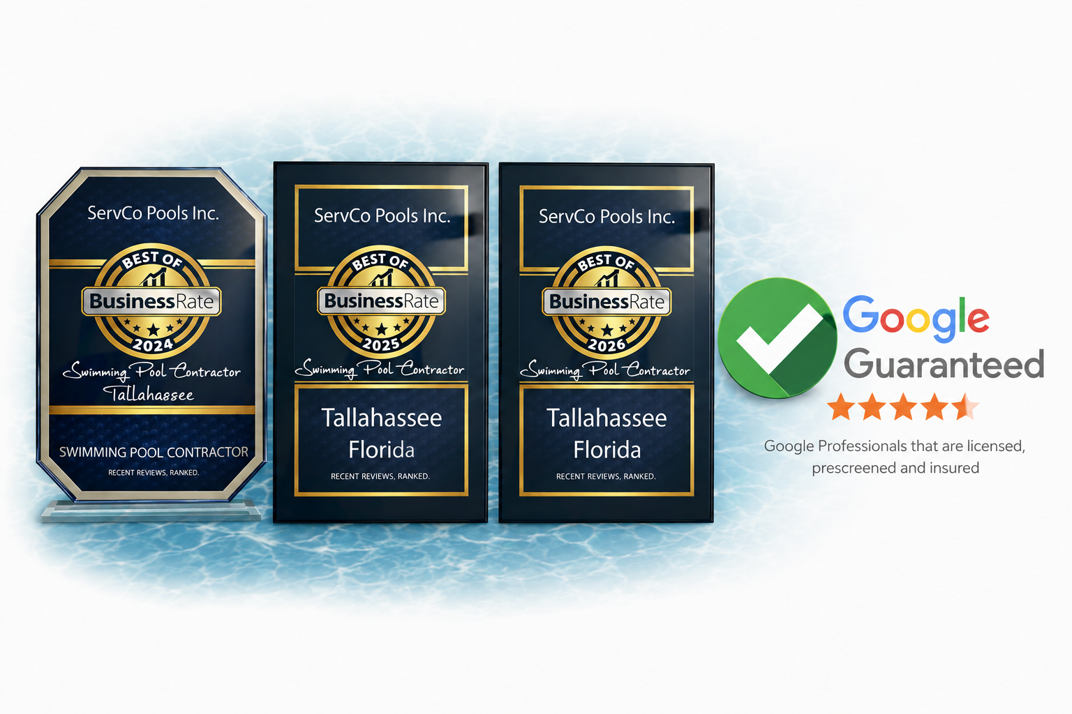ServCo Pools Named Tallahassee’s Best Pool Contractor for Third Consecutive Year
