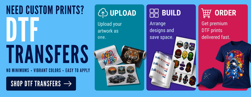 BulkApparel Launches Custom DTF Transfer Printing for Apparel Creators and Businesses