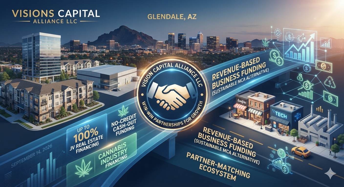 Visions Capital Alliance LLC Launches Up to 100% Real Estate Financing and Previews Sustainable Business Funding Alternative to MCAs
