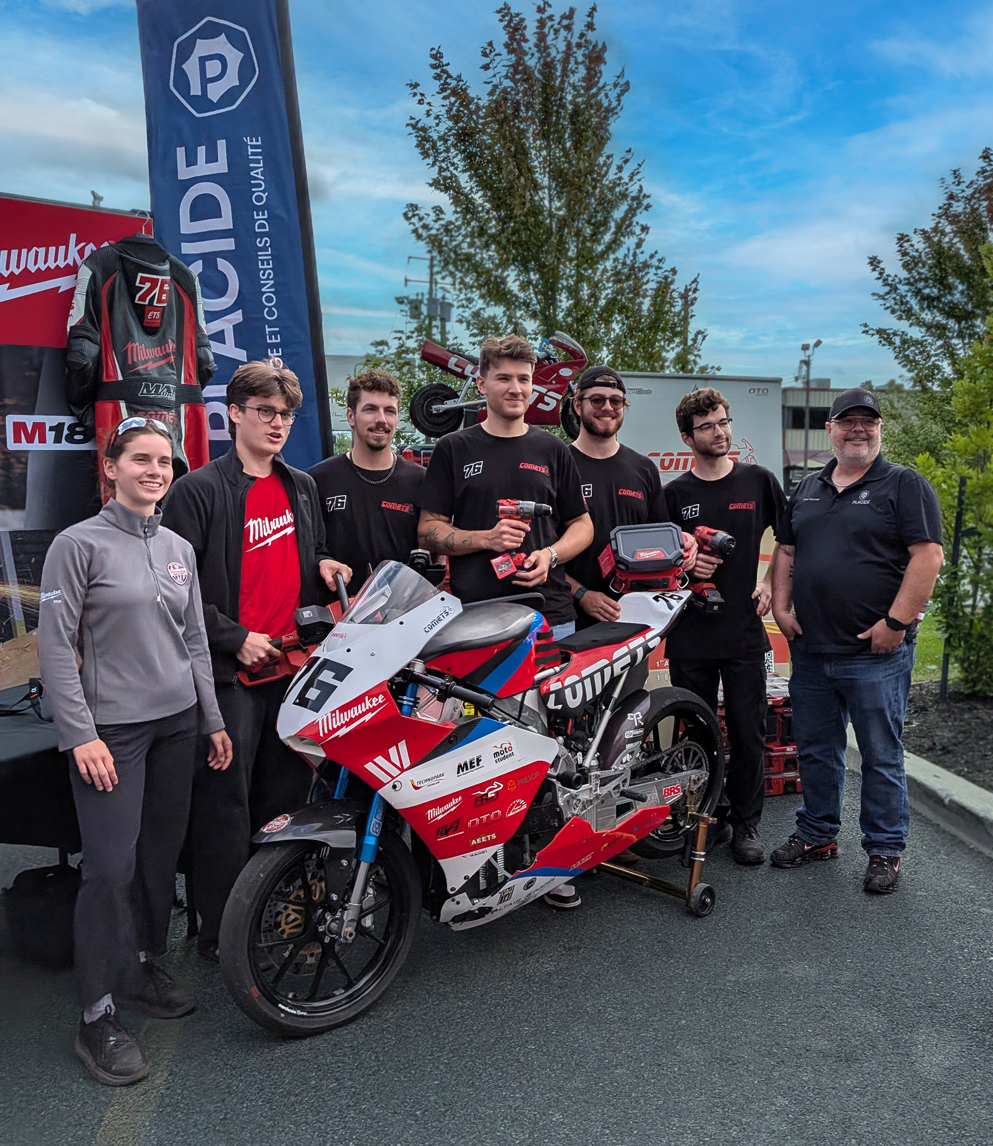 From the Workshop to the Track: ÉTS Students Push the Limits of Electric Motorcycle Performance with Support from PLACIDE and Milwaukee