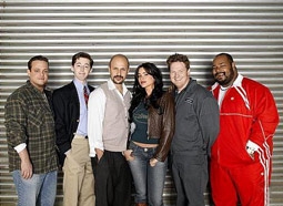 Cast of "The Knights of Prosperity": Lenny Venito, Josh Grisetti, Maz Jobrani, Sofía Vergara, Donal Logue, Kevin Michael Richardson