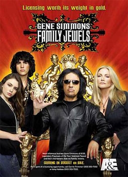 Gene Simmons with Shannon Tweed & Children Nick & Sophie, of A&E's Gene Simmons: Family Jewels