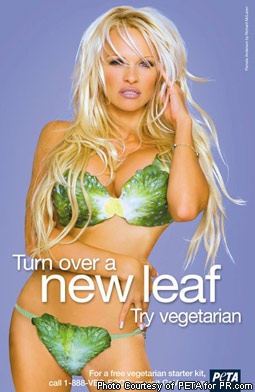 Pamela Anderson in a PETA Ad