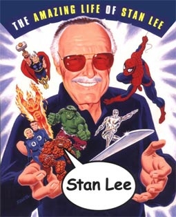 Stan Lee with Some of his Famous Characters