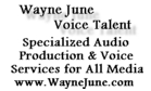 Wayne June Voice Talent: Voiceover, Narration Logo