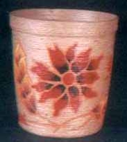 Designer, hand painted waste paper basket (HP42) Image