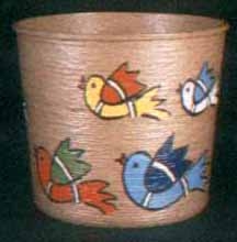 Designer, hand painted waste paper basket(HP7) Image