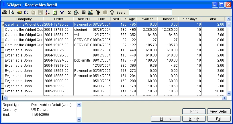 DEACOM Accounting Screenshot Image