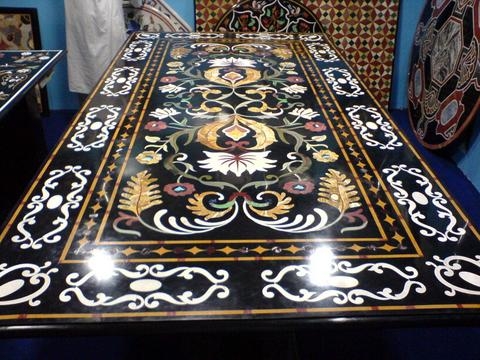 dining table in black marble Image
