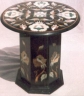 table top with stand in black marble Image