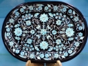 black marble tray with turquice Image