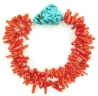 turquoise & coral bracelet Image