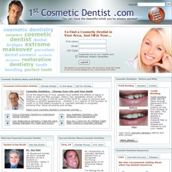 Cosmetic Dentistry Made Easier: Dental Makeover Portal 1stCosmeticDentist.com Launches