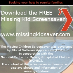 missing children exploited national center pr screensaver introduce applications software global