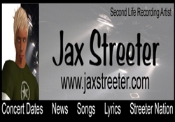 Jax Streeter World's First Virtual Recording Artist Performs for TV Show Gossip Girls SIM in Second Life