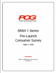 BMW 1 Series Consumer Survey Questions 128i 135i Pricing Strategy