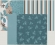 Teal Paper Pack for Scrapbooks