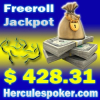 HerculesPoker Offers Easy Opportunity to Win $428.31 Freeroll Jackpot