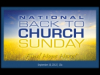 TrueVine Pentecostal Church to Participate in  National "Back to Church Sunday" Sept. 16