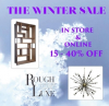 Rough Luxe Winter Sale, on Now;  Brooklyn Style Furniture, Lighting and Accents
