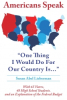 New Election Season Book: "Americans Speak: One Thing I Would Do for Our Country Is..."