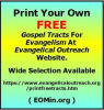 Evangelical Outreach Provides Easy to Print Free Gospel Tracts and a Free Ministry Packet