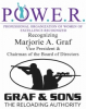 Marjorie A. Graf Recognized as a Woman of the Month for May 2019 by P.O.W.E.R. (Professional Organization of Women of Excellence Recognized)