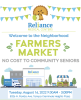 Reliance Medical Centers Looks Ahead to Being the Area’s Best Neighbor with Tampa "Welcome to the Neighborhood" Farmer’s Market Event