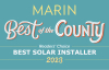SolarCraft Honored as Best Solar Installer in Marin County - Marin Magazine Readers Award SolarCraft Top Spot