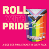 New From 1985 Games: Pride Mystery Dice Collaboration with Daniel Quasar, the Creator of the Progress Pride Flag