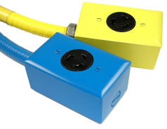 Colored Faceplates and Receptacle Boxes