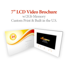 Custom print 7" LCD video brochure w/2Gb of memory
