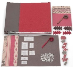 Red & Brown Complete Scrapbook Kit