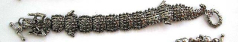Flat dragon pattern fashion bracelet with toggle clasp