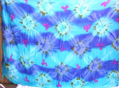 Wholesale toga sarong-Ocean view with flower design in triple color
