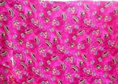 Beach wear online shop - pinkish rayon sarong with multi fish in ocean
