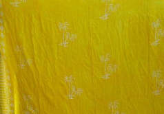 Wholesale Hawaii dress-yellow long skirt with white tropical tree design