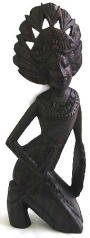 Wood Carvings from Bali Indonesia, black lady statue wood carving wholesale to museum and gift shop