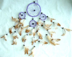 Southwestern gift wholesale dream catcher, one large catcher with 3 mini ones holding multi beaded f