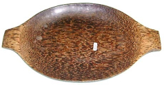 smooth finishing, coconut wood tray with holder