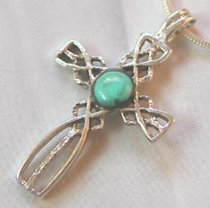 Wholesale religious jewelry wholesale celtic cross with turquoise