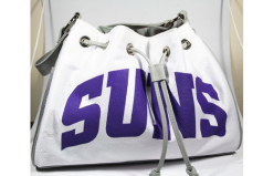 NBA Themed Phoenix Suns Leather Drawstring Handbag