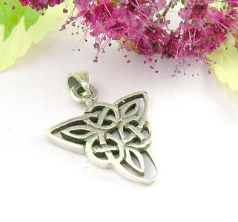Online shopping discount pendant sterling silver pendant design in triangle shape cut-out celtic kno